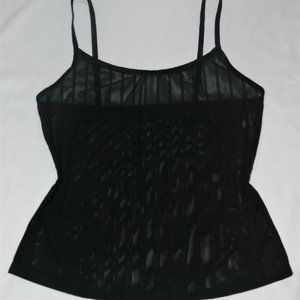 Black Mesh Tank Top